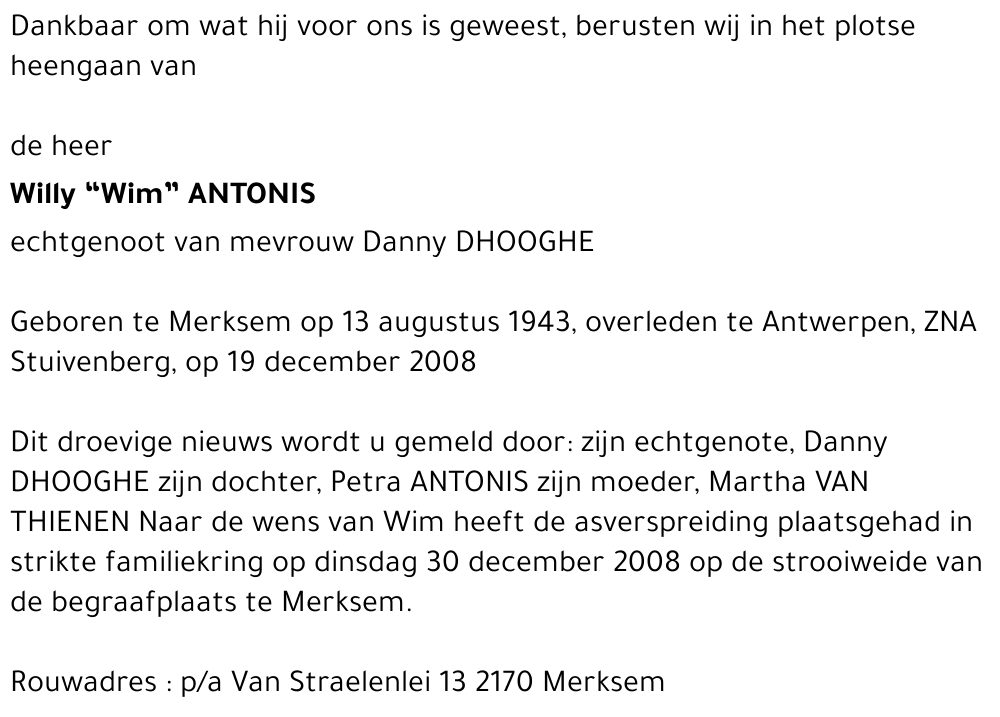 Willy ANTONIS