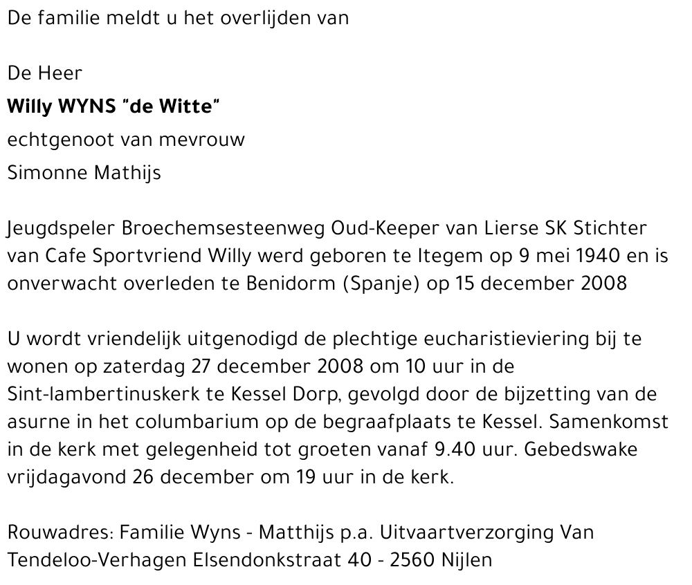 Willy WYNS