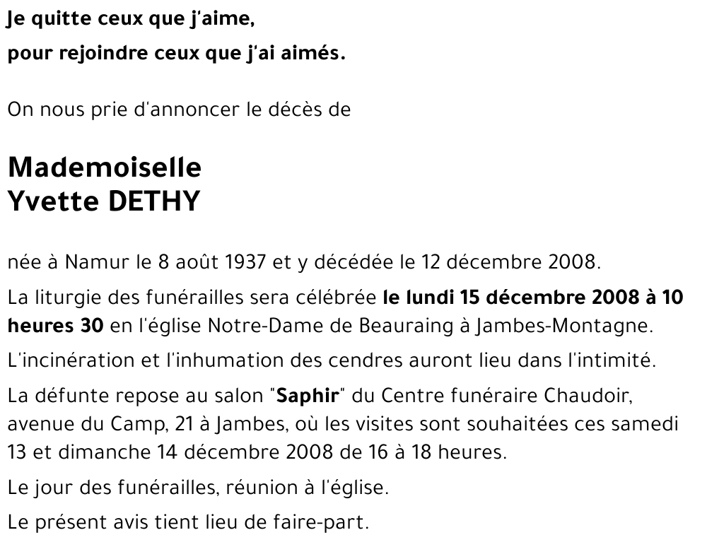 Yvette DETHY