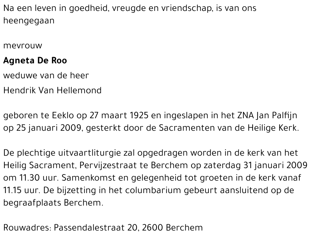 Agneta De Roo