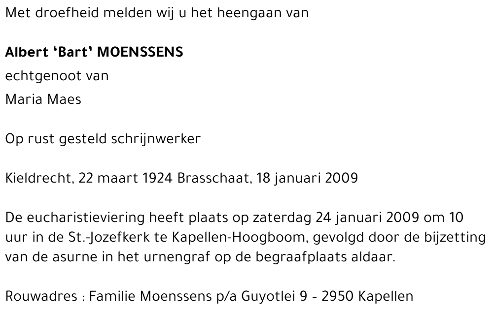 Albert 'Bart' Moenssens