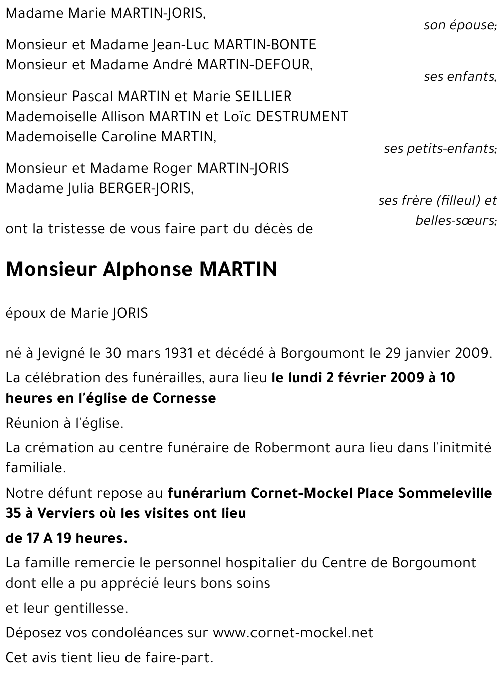 Alphonse MARTIN