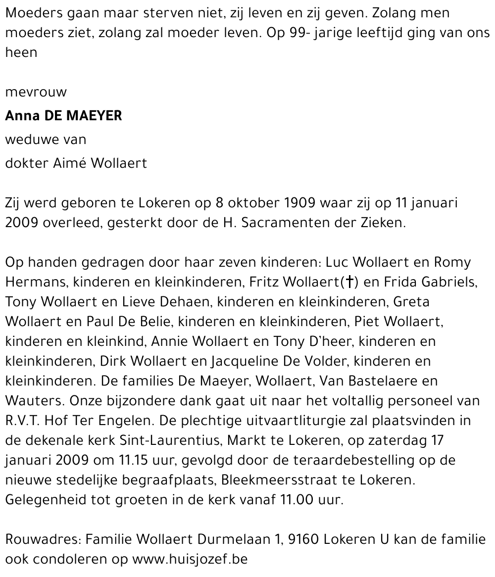 Anna De Maeyer