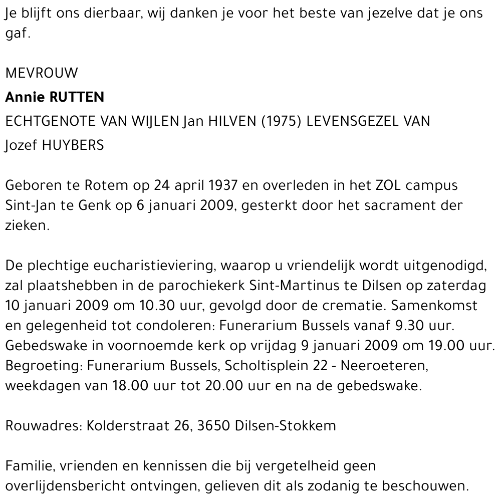 Annie RUTTEN