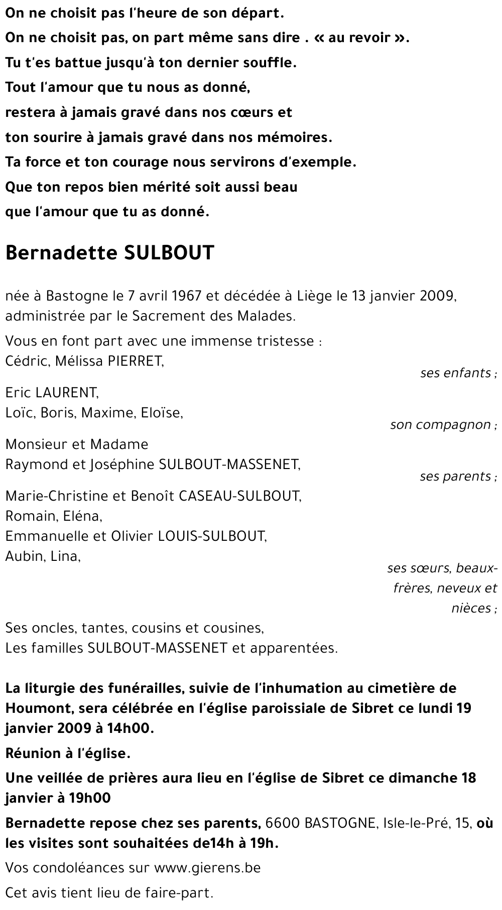 Bernadette SULBOUT
