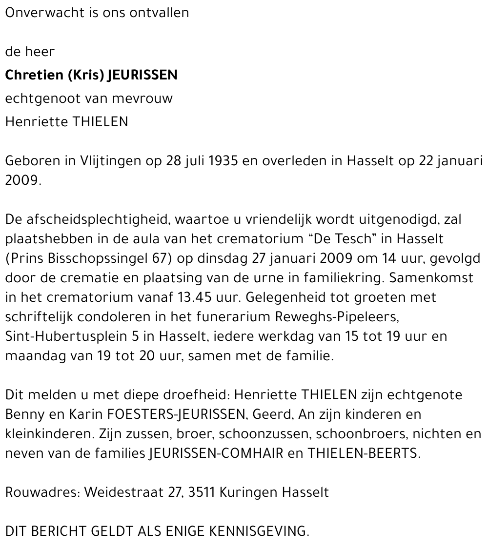 Chretien Jeurissen
