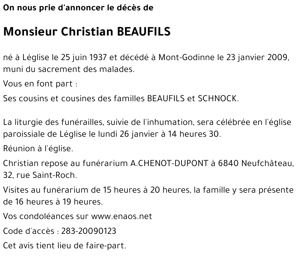 Christian BEAUFILS