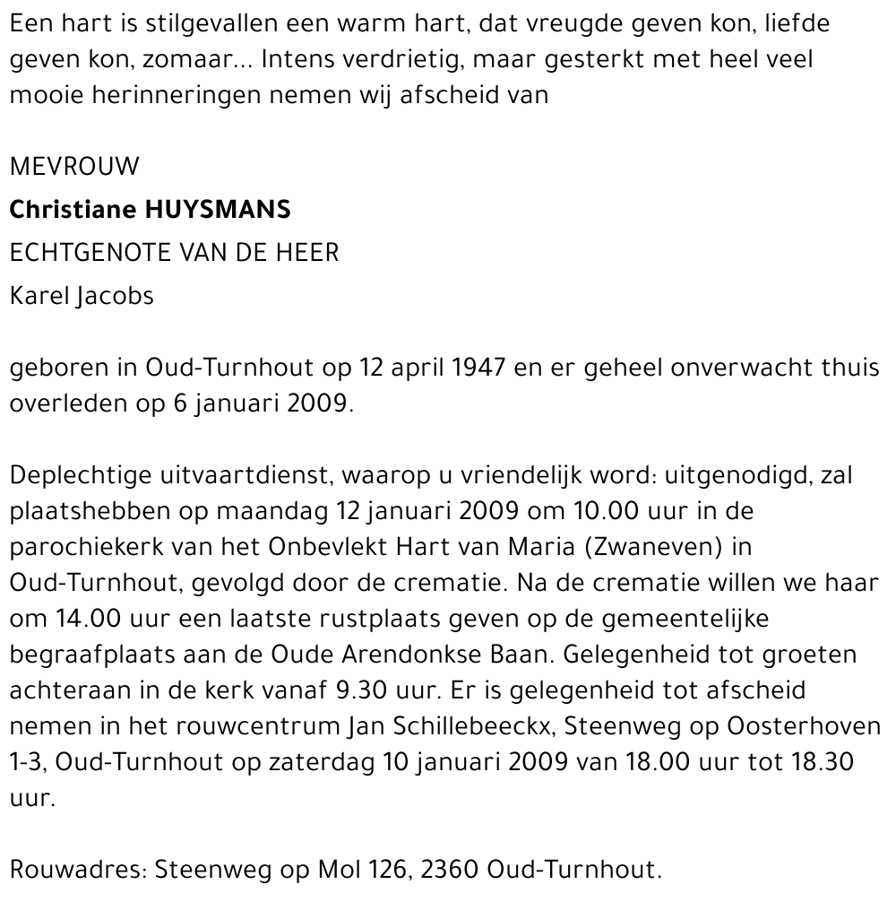 Christiane Huysmans