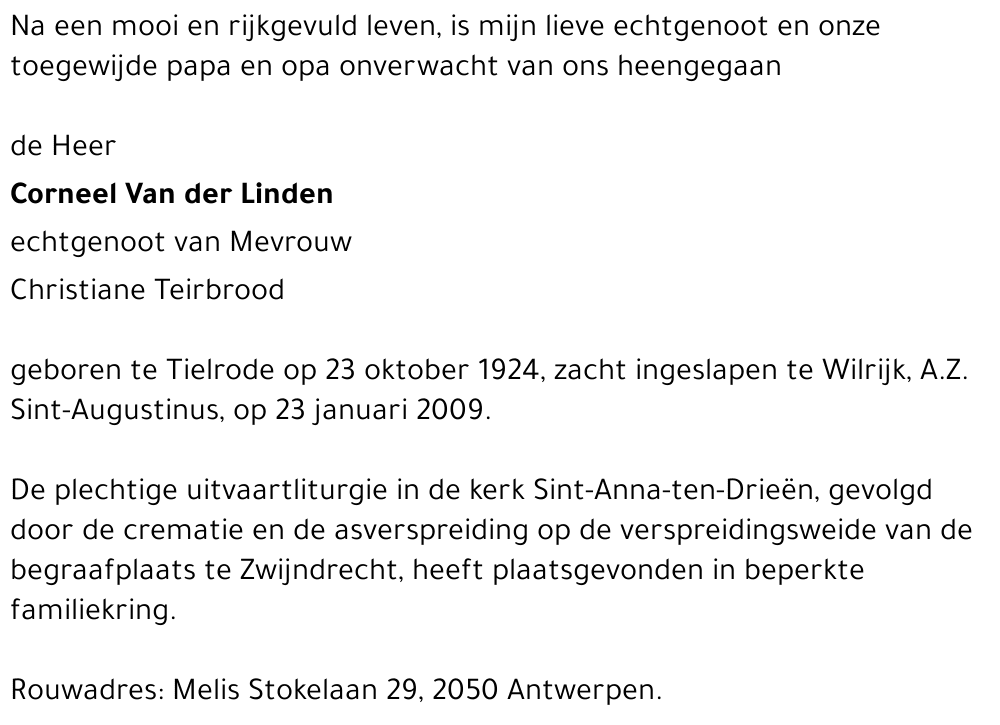 Corneel Van der Linden