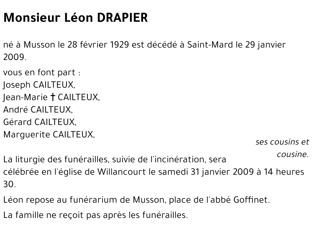 Drapier Léon