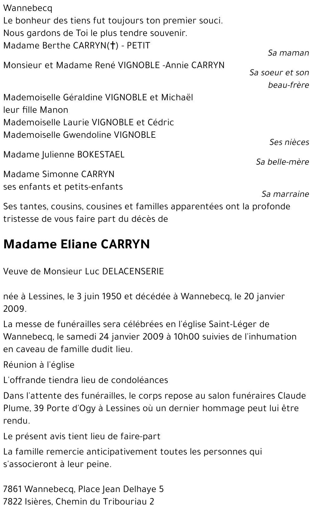 Eliane CARRYN