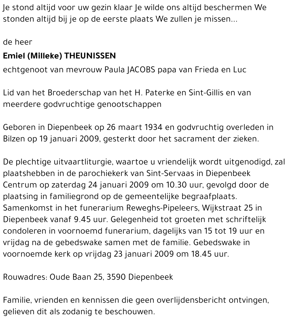 Emiel (Milleke) Theunissen