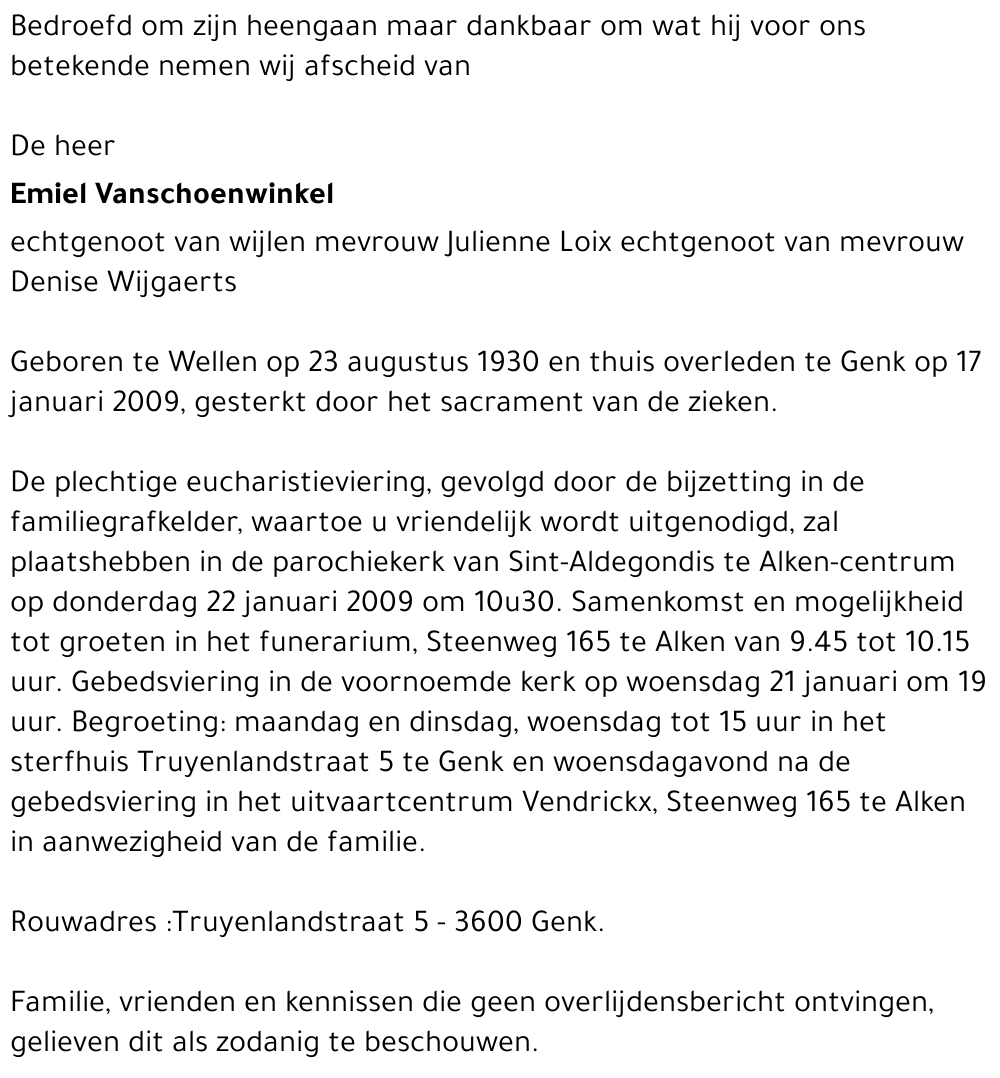 emiel Vanschoenwinkel