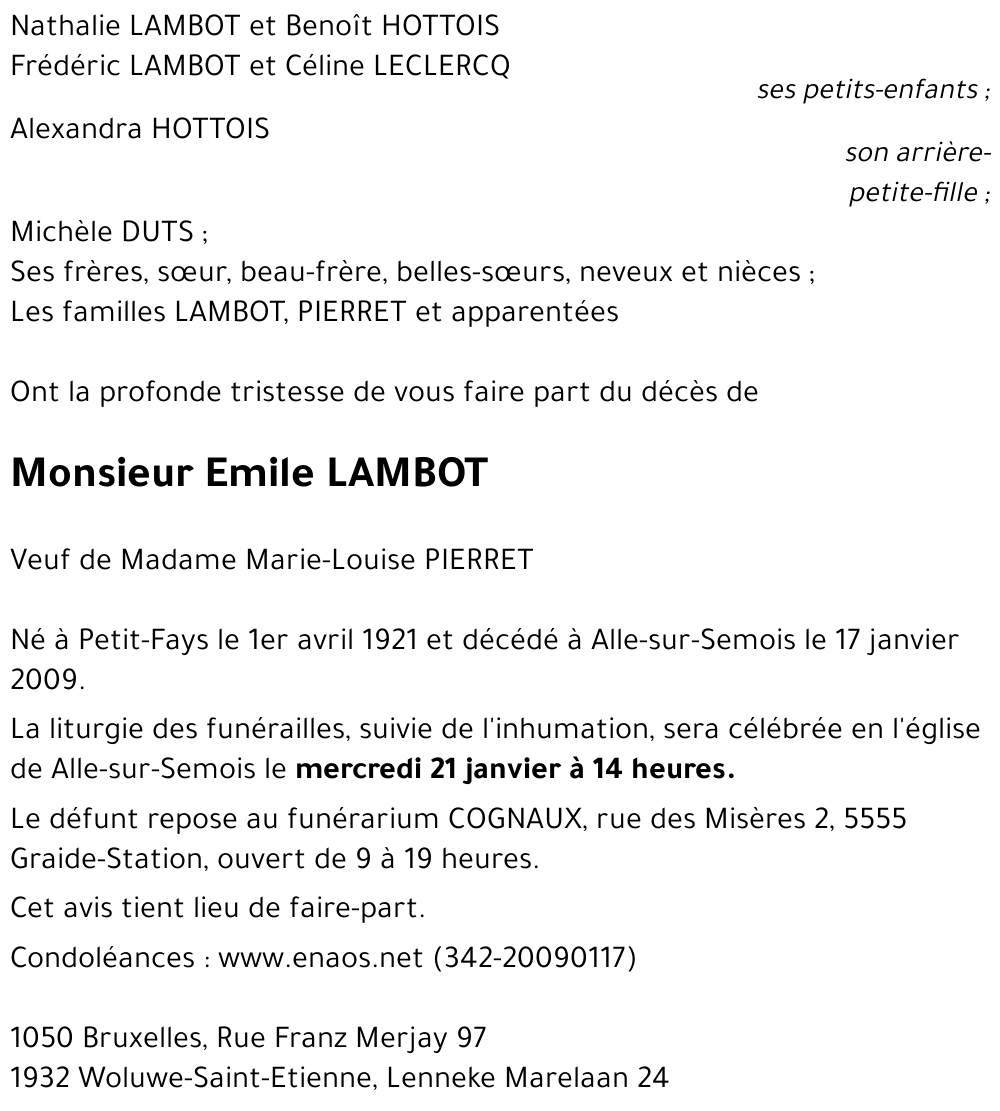 Emile LAMBOT