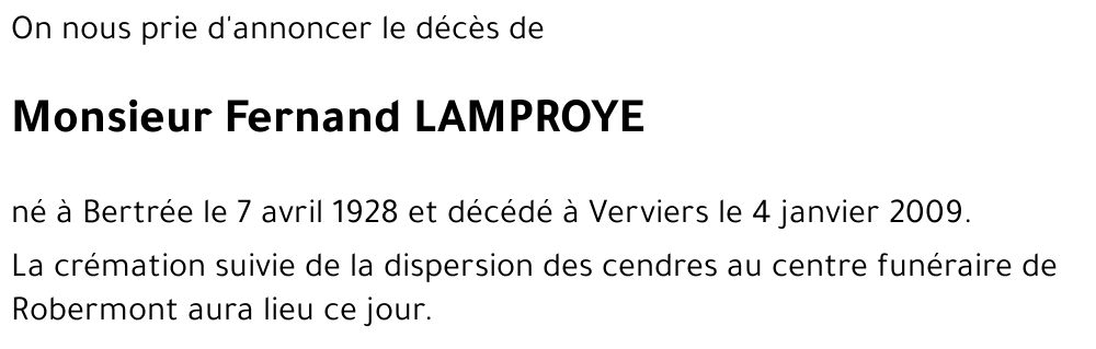 Fernand LAMPROYE