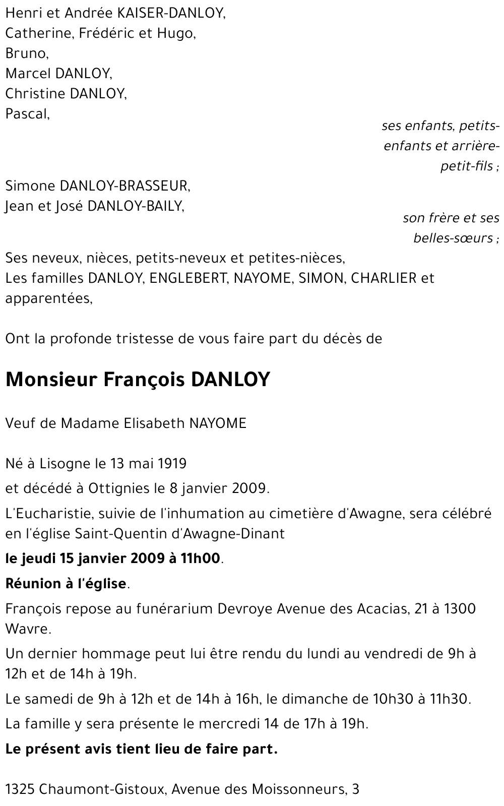 François DANLOY