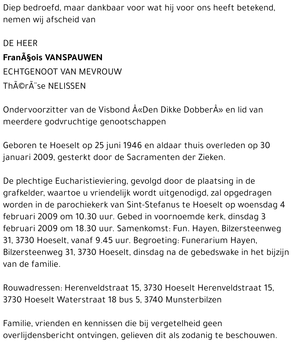 François Vanspauwen