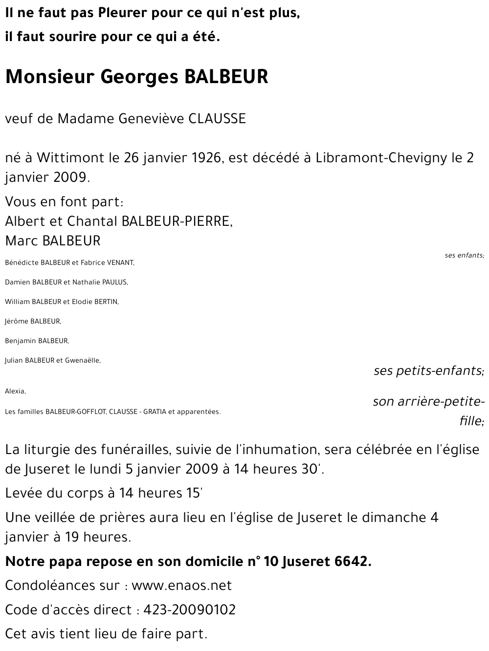Georges BALBEUR