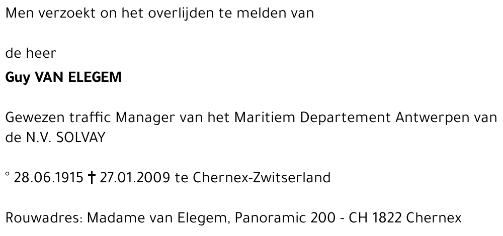Guy Van Elegem