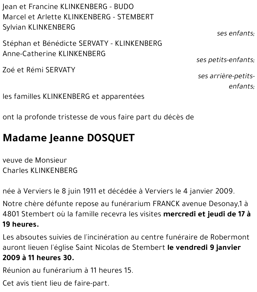 Jeanne DOSQUET