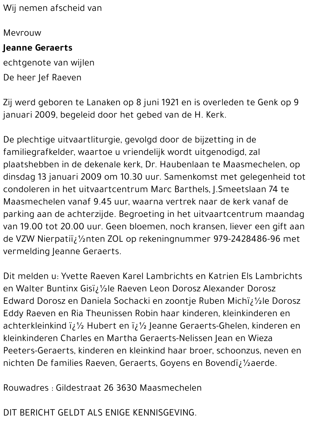 Jeanne Geraerts