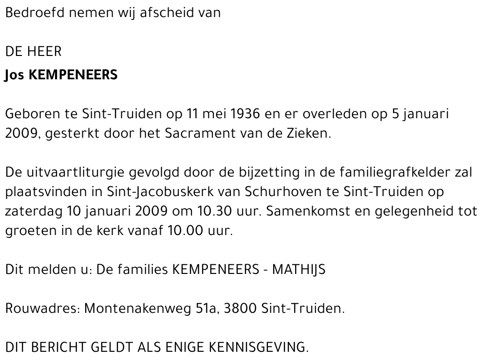 Jos Kempeneers