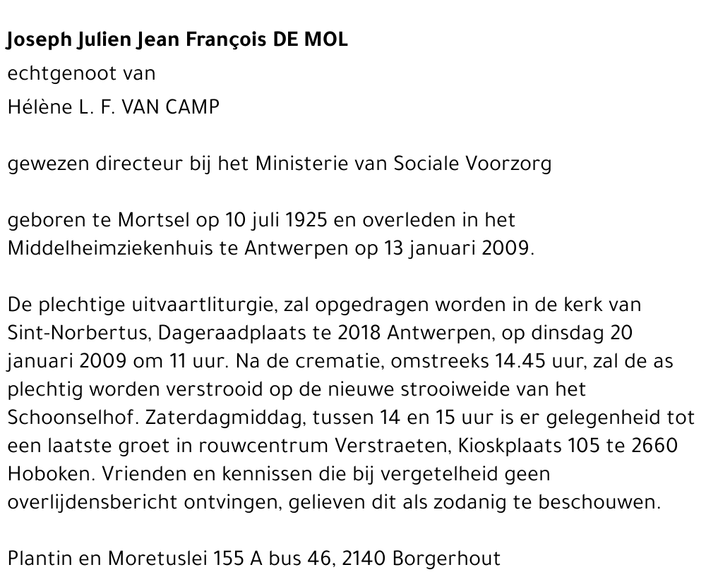 Joseph De Mol