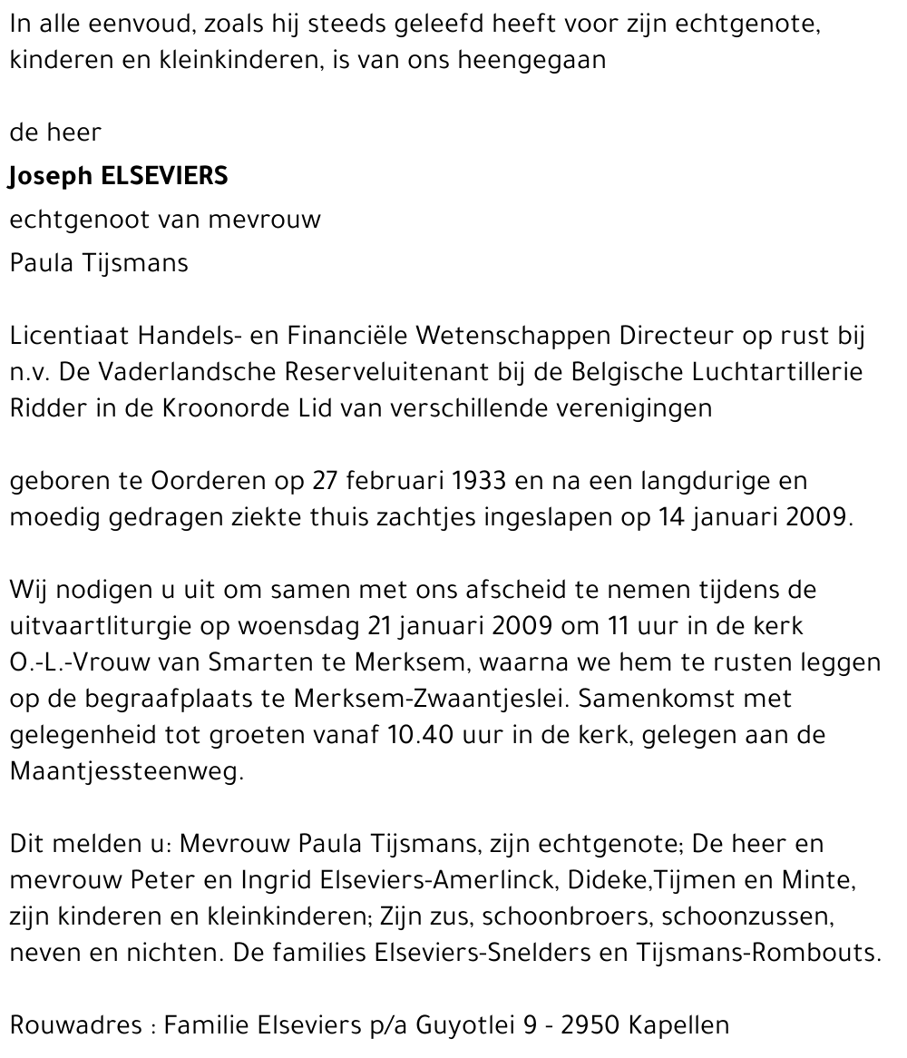 Joseph Elseviers