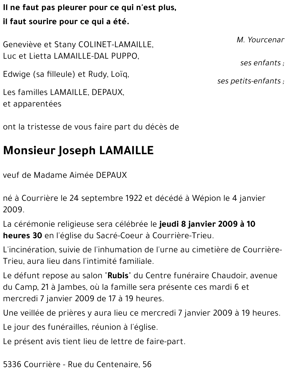 Joseph LAMAILLE