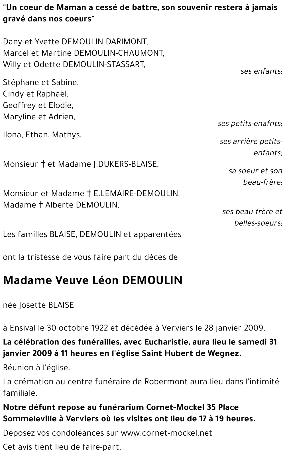 Josette BLAISE
