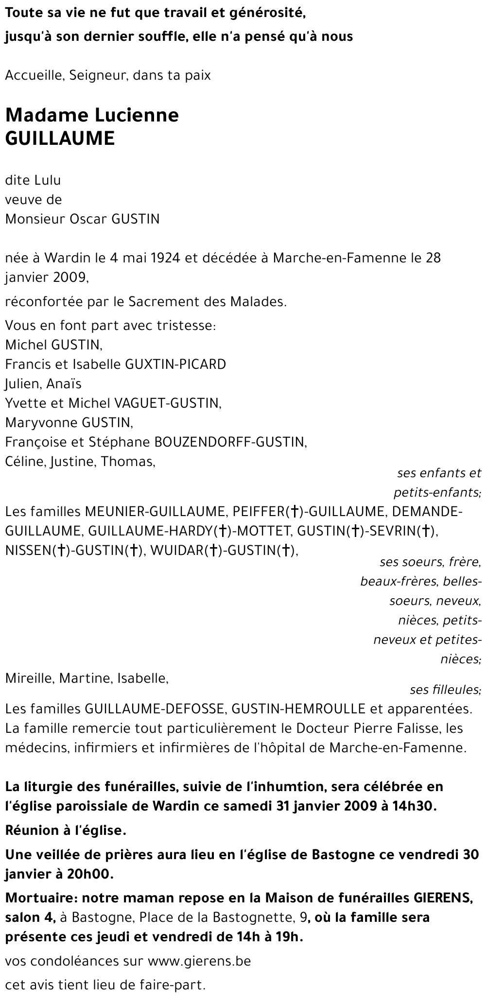 Lucienne GUILLAUME