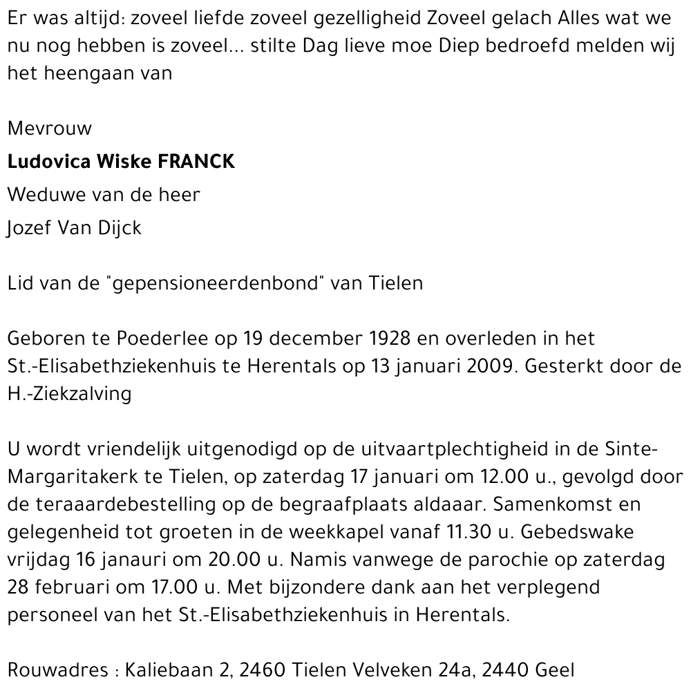 Ludovica Wiske Franck