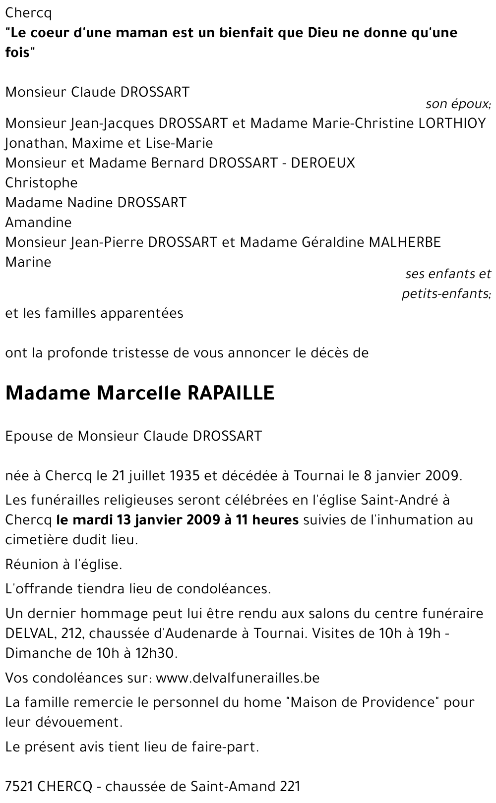 Marcelle RAPAILLES