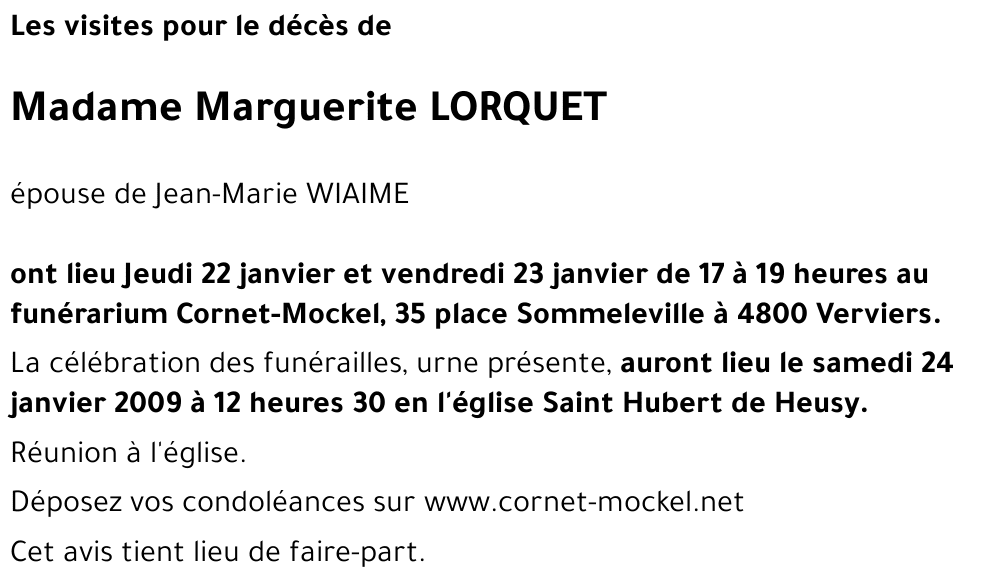 Marguerite LORQUET