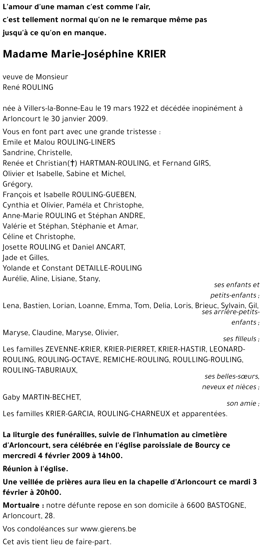 Marie-Joséphine KRIER