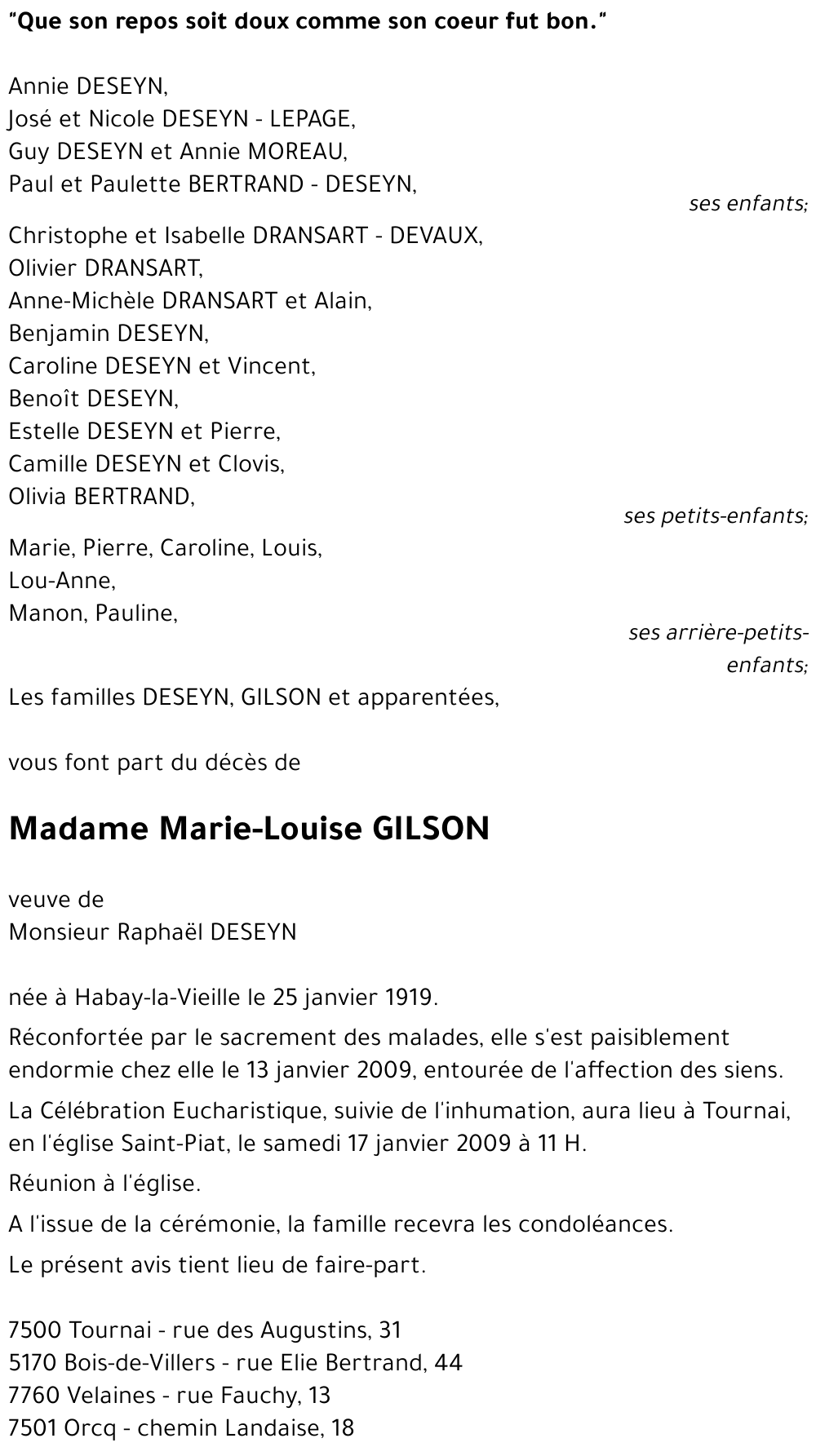 Marie-Louise GILSON