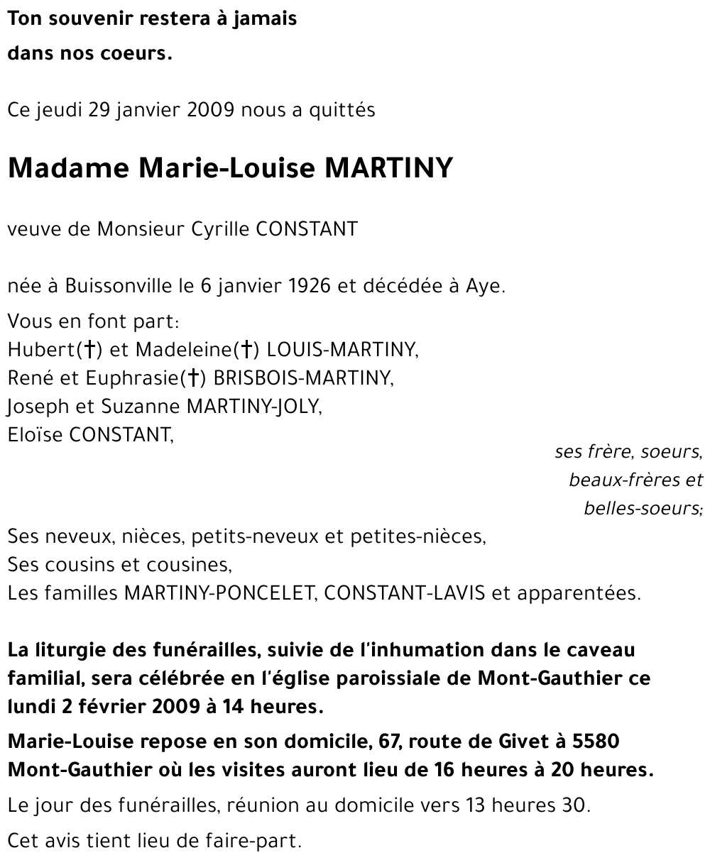 Marie-Louise MARTINY