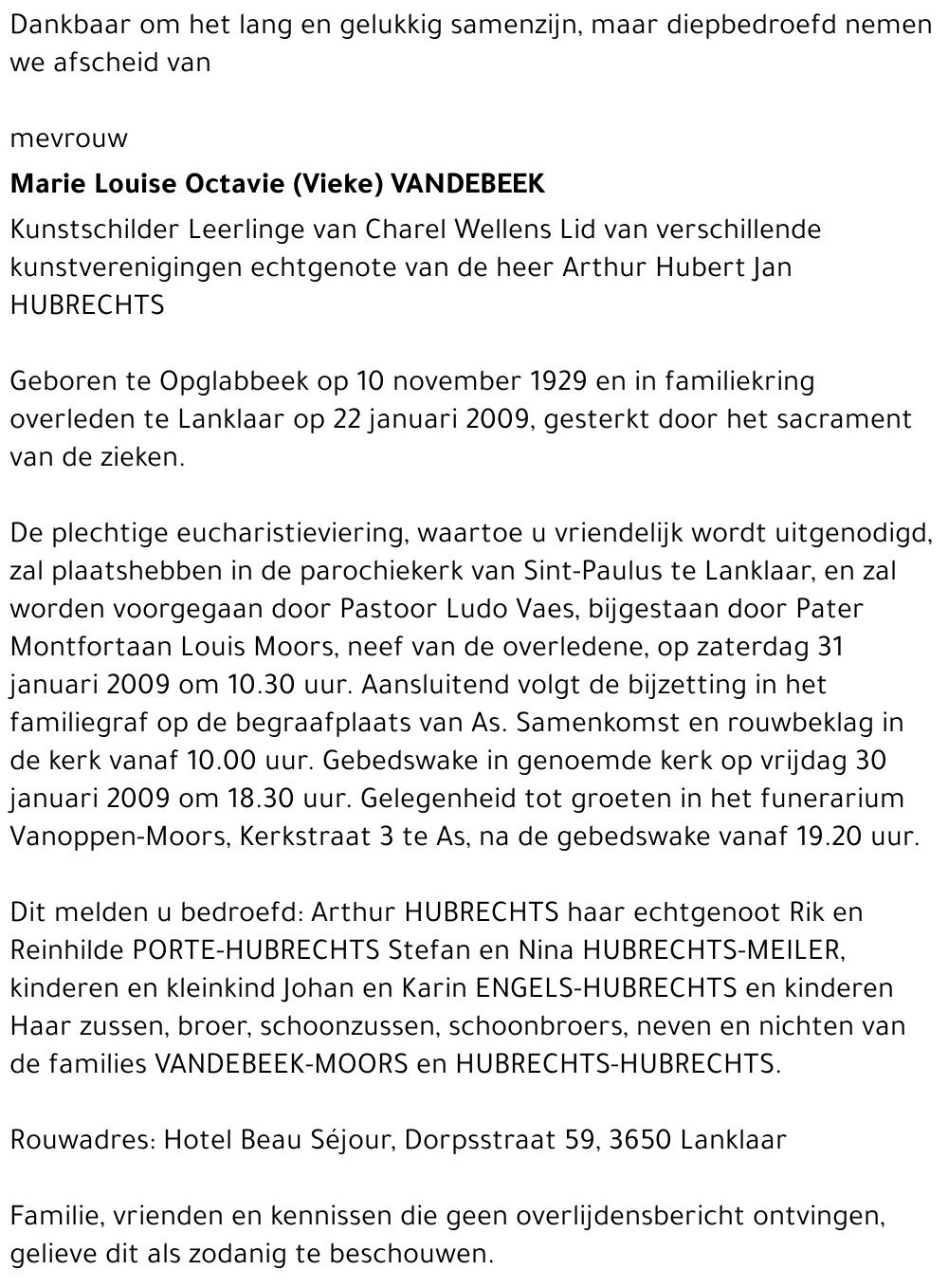 Marie Louise Octavie Vandebeek