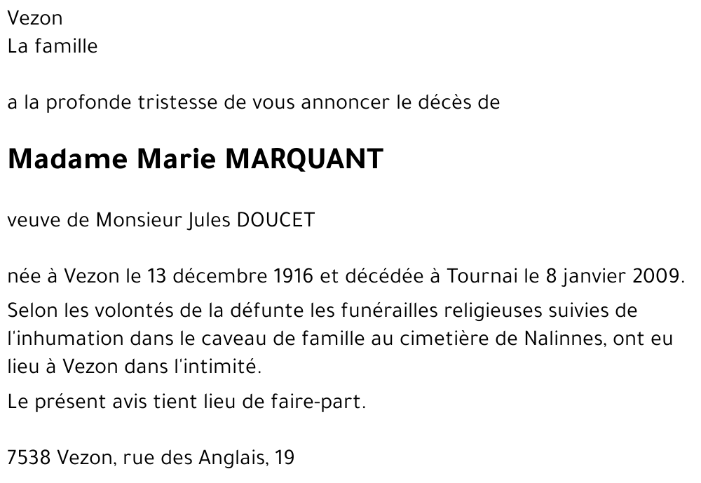 Marie MARQUANT