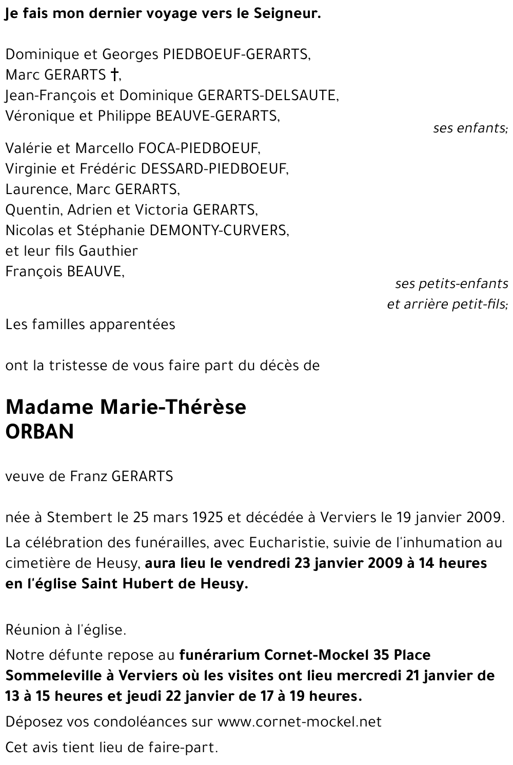 Marie-Thérèse ORBAN