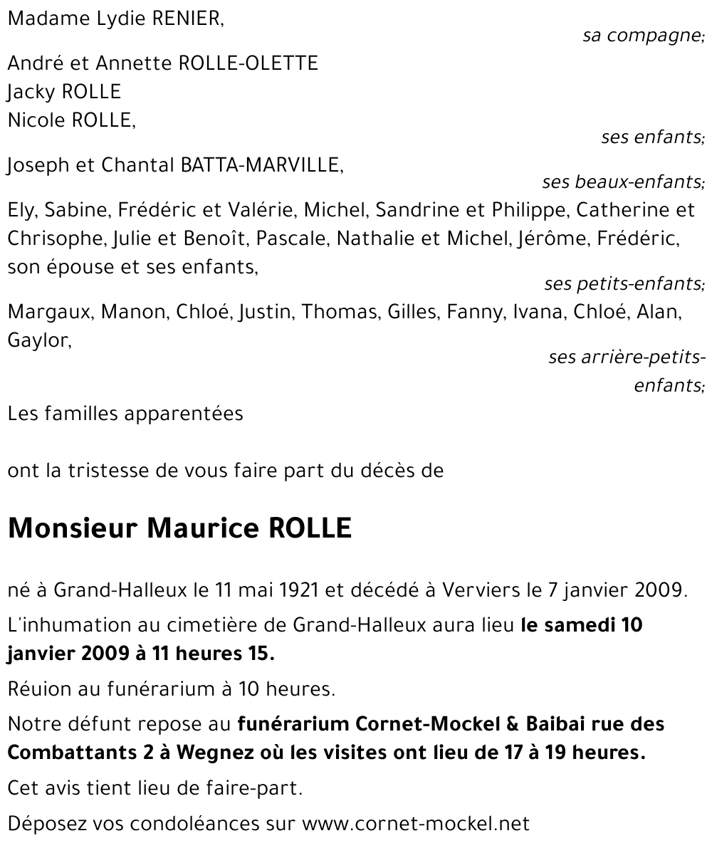 Maurice ROLLE