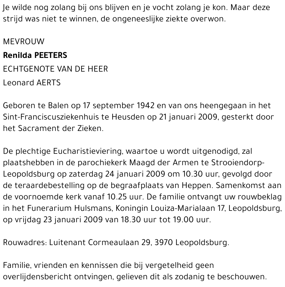 Renilda Peeters