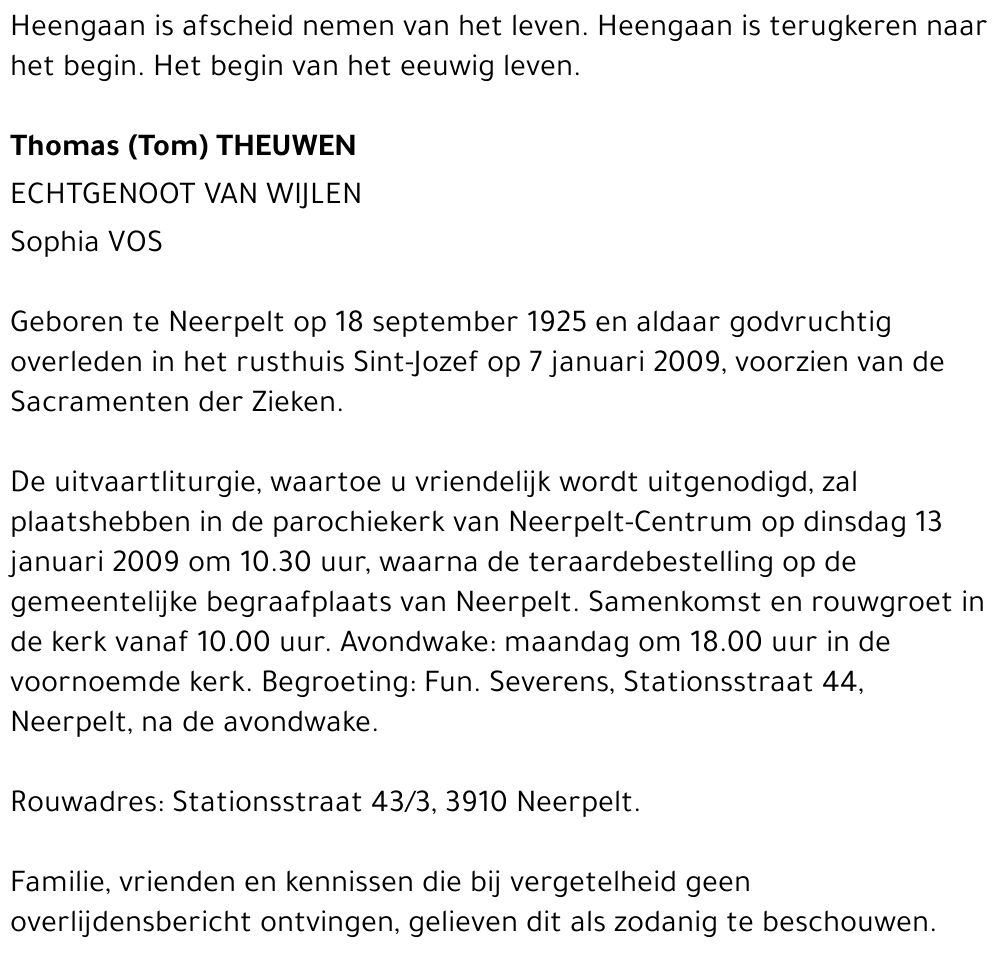 Thomas (Tom) Theuwen