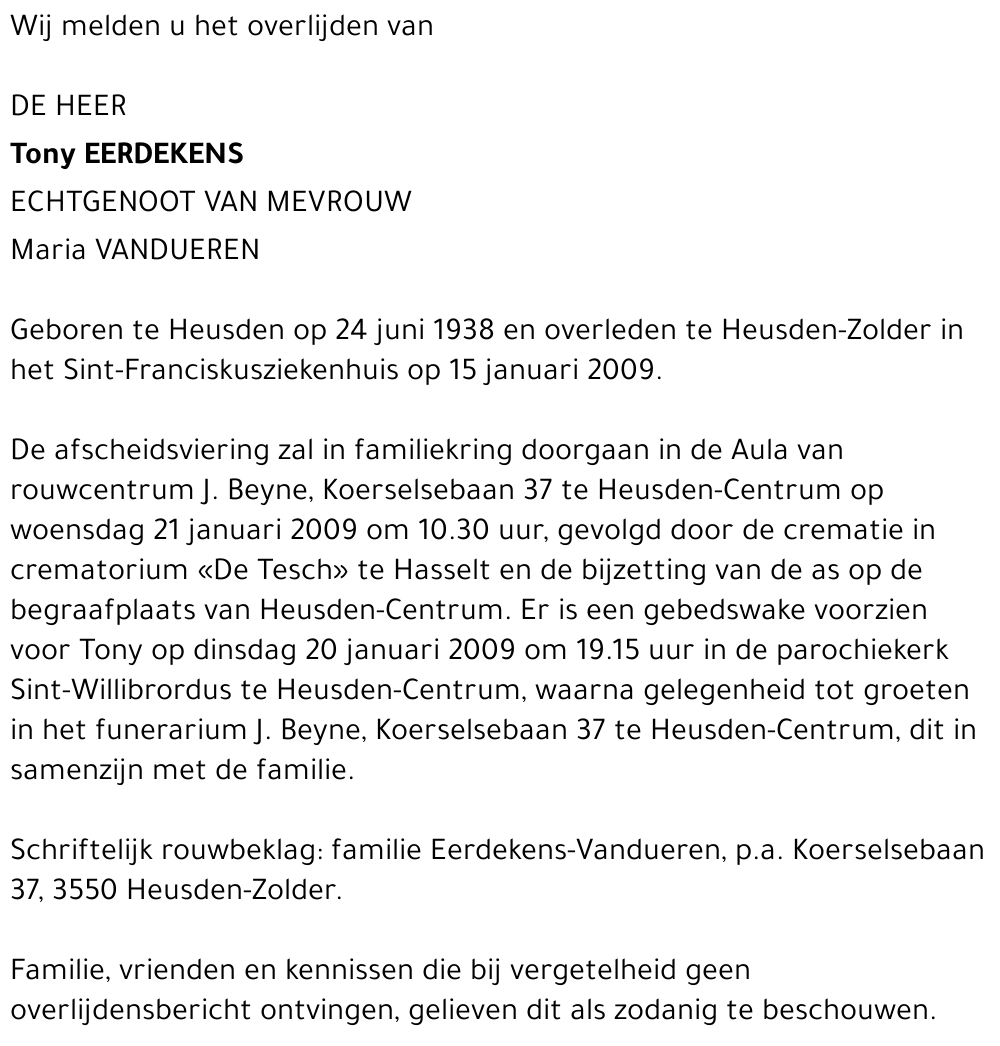 Tony Eerdekens