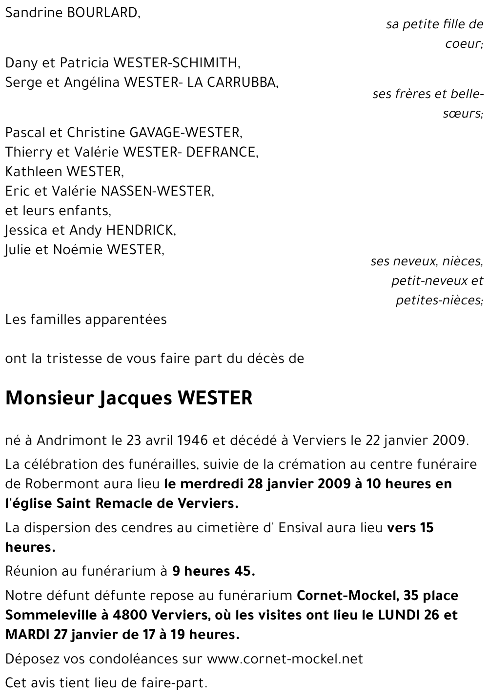 WESTER Jacques
