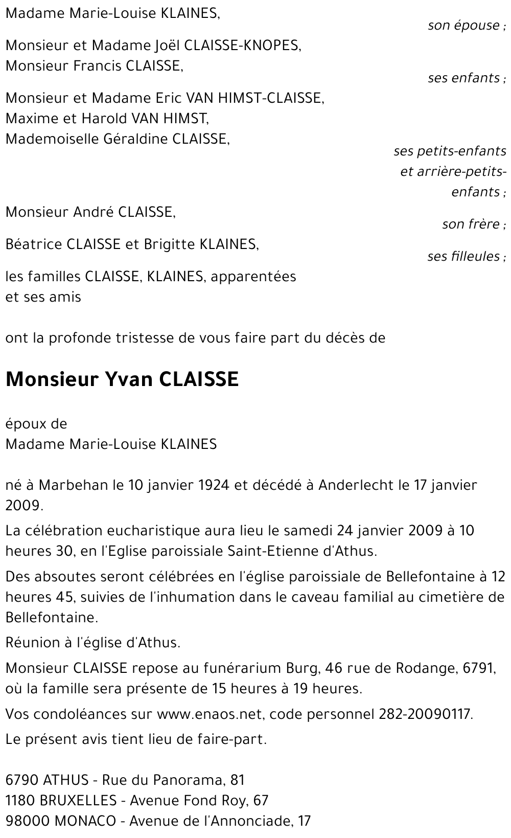 Yvan CLAISSE