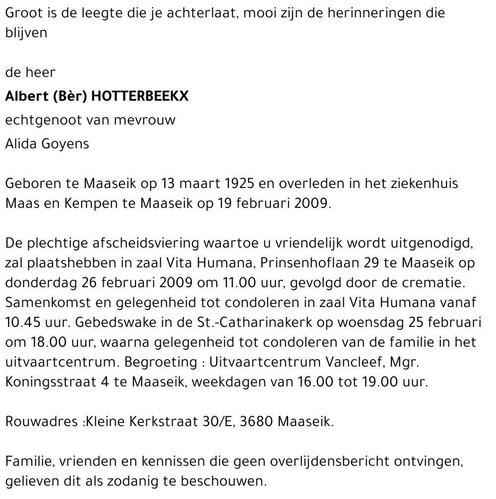 Albert Hotterbeekx
