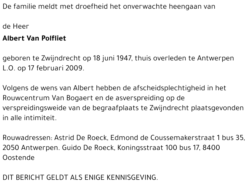 Albert Van Polfliet