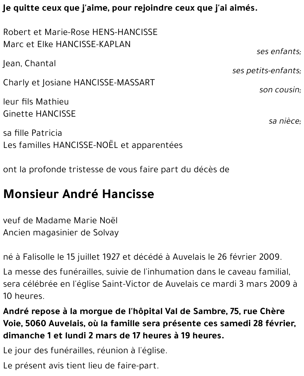 André Hancisse