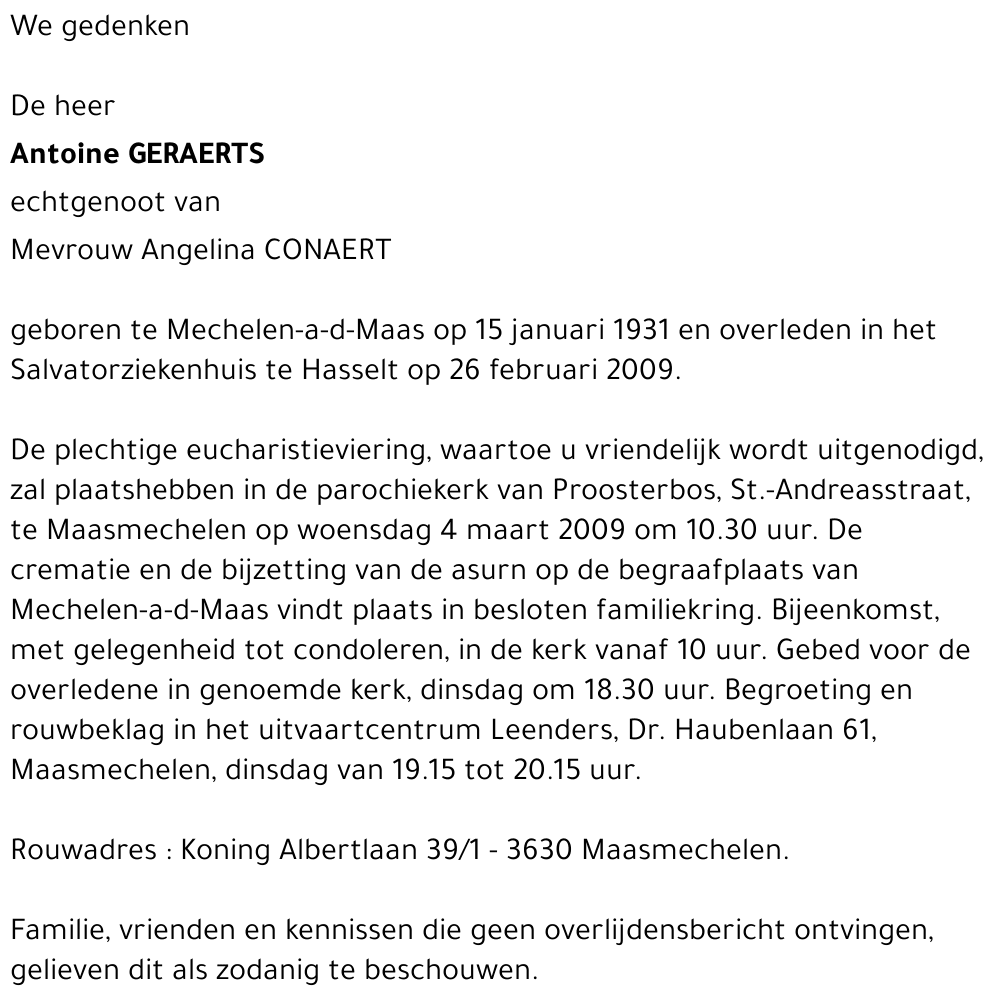 Antoine GERAERTS